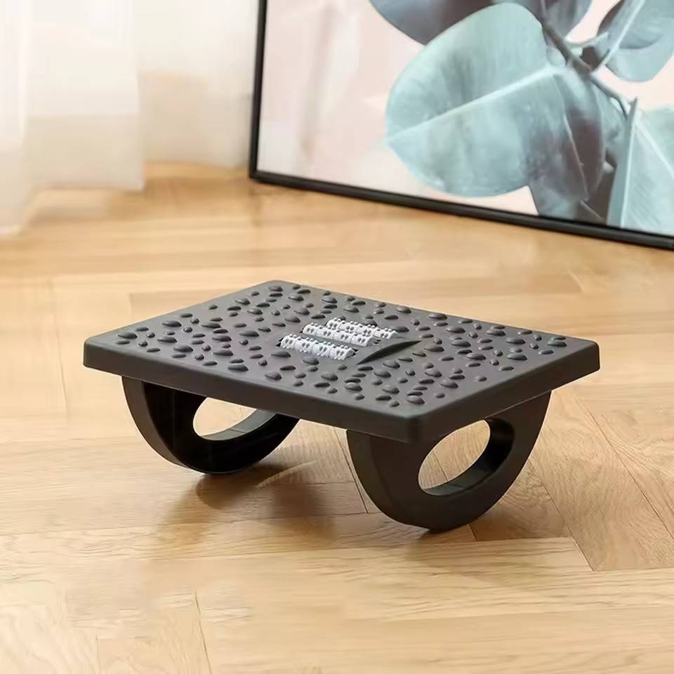 Ergonomic Footrest for Office Chair - Rocking Design with Massage Rollers