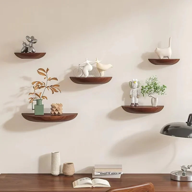 Sleek Half-Moon Wall Shelf for Stylish Home Organization