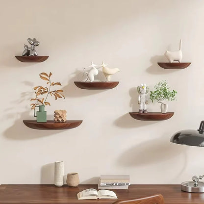 Sleek Half-Moon Wall Shelf for Stylish Home Organization