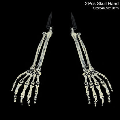 Eerie Life-sized Skull Decoration with Realistic Bone Texture