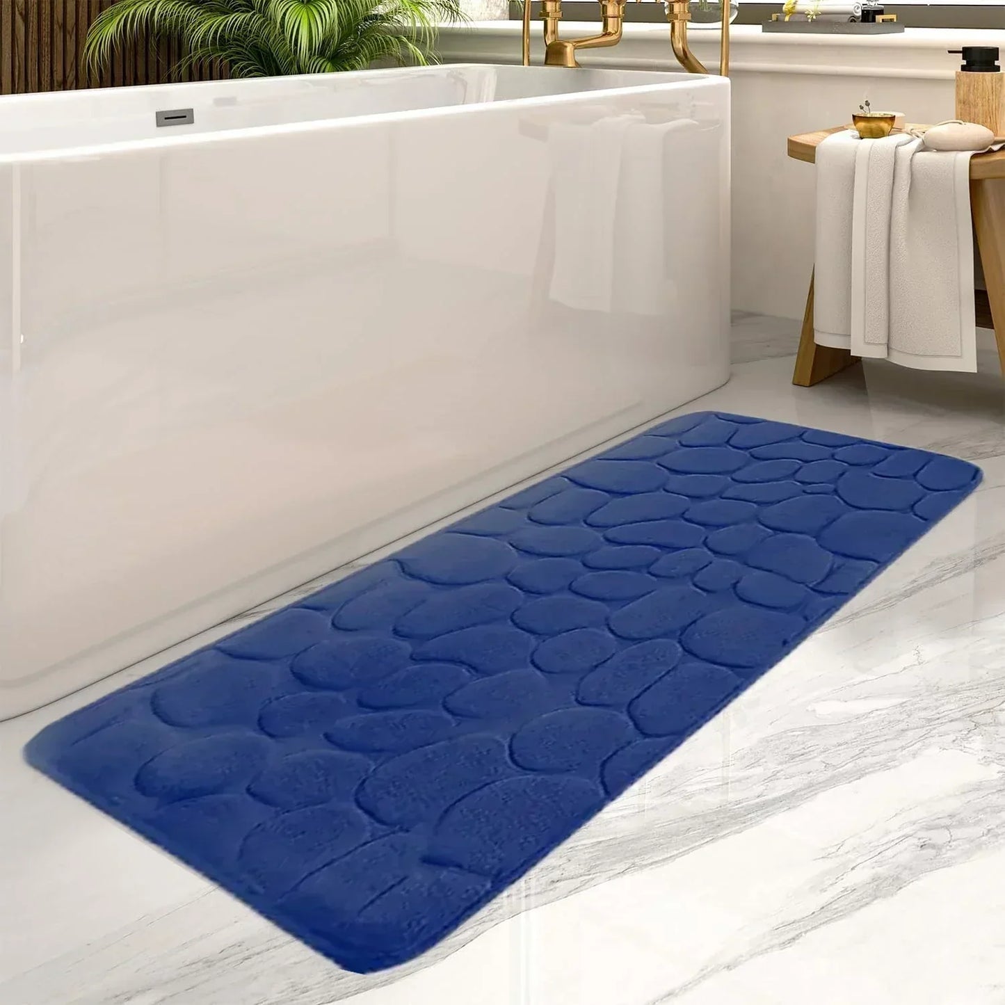 Quick-Dry Microfiber Bath Mat with Non-Slip Backing, 24x36 Inches