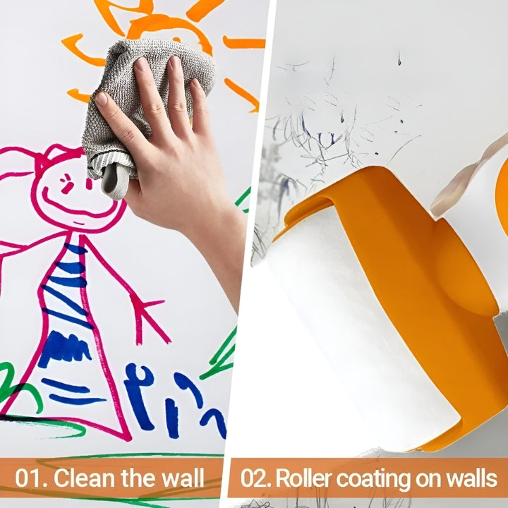 500g Wall Patch Roller Kit with Squeegee and Sandpaper for Repairs