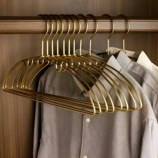 10-Piece Non-Bulge Clothes Hanger Set for Organized Wardrobe