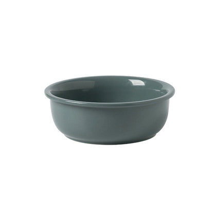 Elevated Ceramic Cat Dish with Customizable Oak Stand