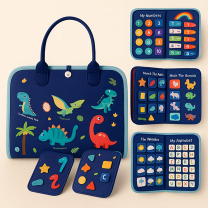 Montessori Activity Board for Toddlers with Portable Storage Case