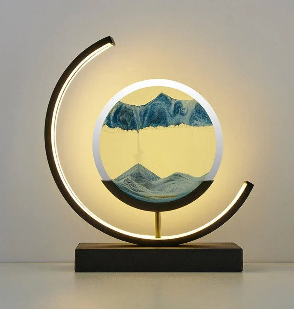 Handcrafted Table Lamp with Soft Ambient Light - Decorative Bedroom Fixture for Calmness