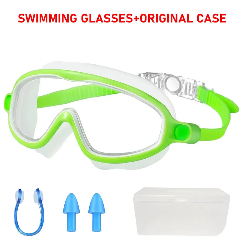 Swimming Goggles for Kids - Anti-Fog, Wide View, UV Protection, Ages 3-15