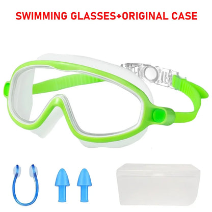 Swimming Goggles for Kids - Anti-Fog, Wide View, UV Protection, Ages 3-15