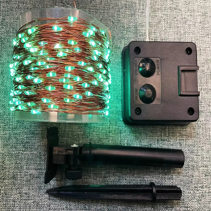LED Garden Lights with Solar Power, Flexible Copper Wire & Auto Sensor