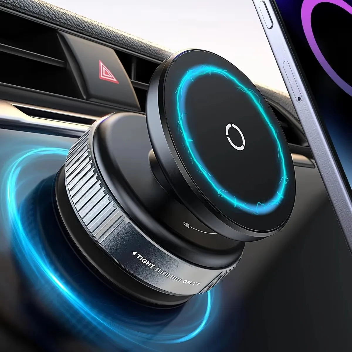 360-Degree Air Vent Phone Holder – Universal Magnetic Car Mount for Smartphones
