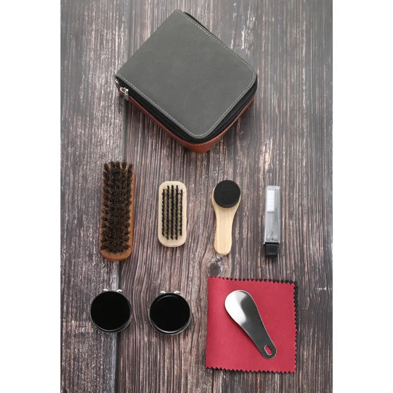 Shoe Maintenance Set | Essential Polish Kit with Horsehair Brushes & Cloths