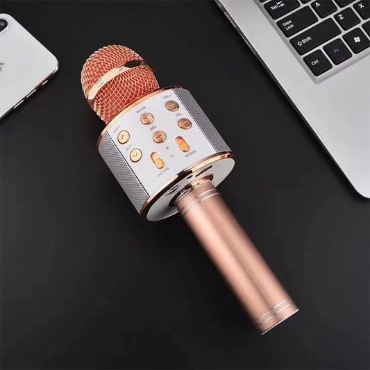 Wireless Karaoke Microphone with Voice Effects and Portable Speaker