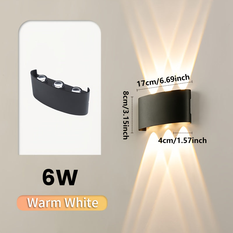 Contemporary Wall Sconce with Dual Beam | Waterproof IP55 | Indoor & Outdoor Lighting