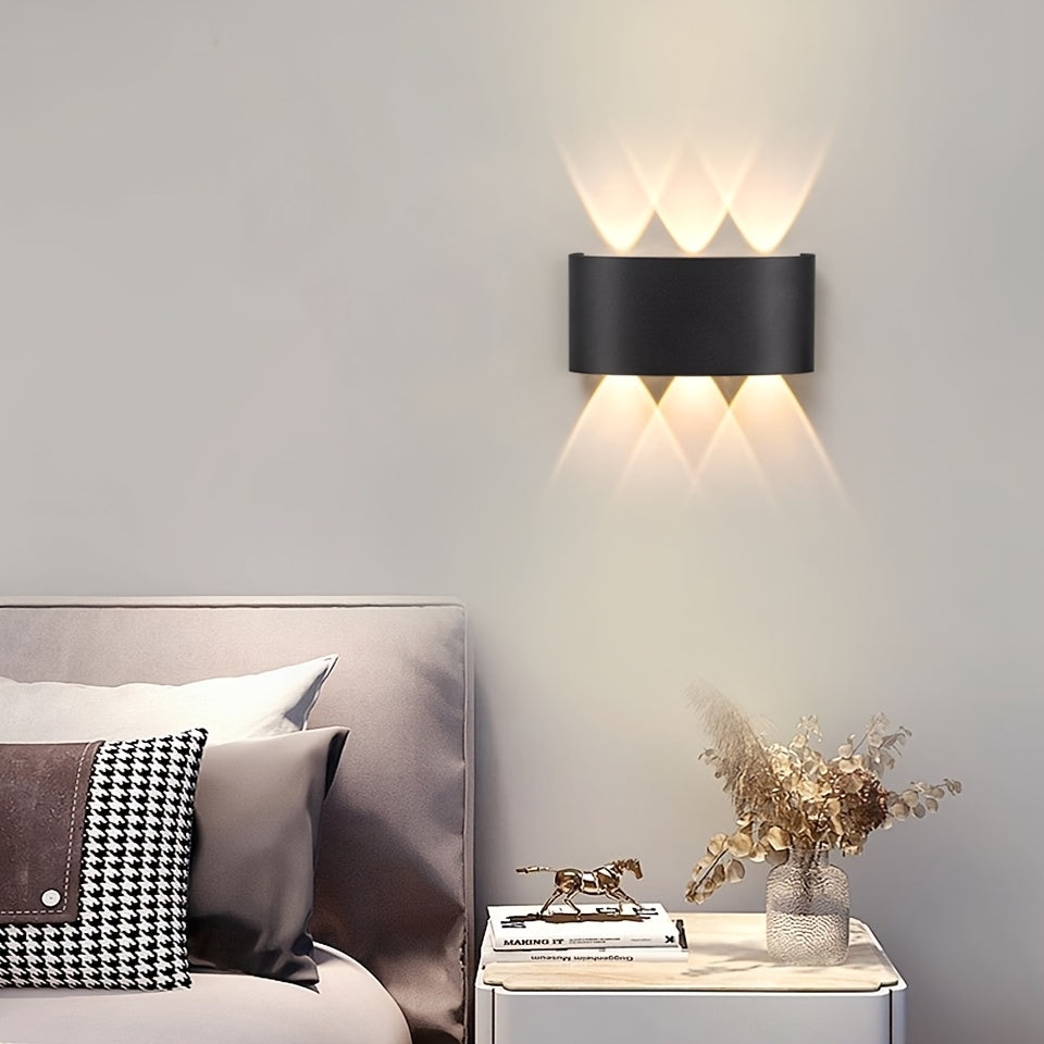 Contemporary Wall Sconce with Dual Beam | Waterproof IP55 | Indoor & Outdoor Lighting