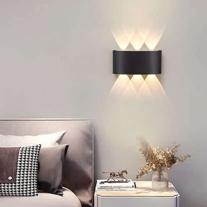 Contemporary Wall Sconce with Dual Beam | Waterproof IP55 | Indoor & Outdoor Lighting