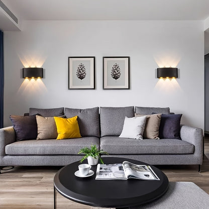Contemporary Wall Sconce with Dual Beam | Waterproof IP55 | Indoor & Outdoor Lighting