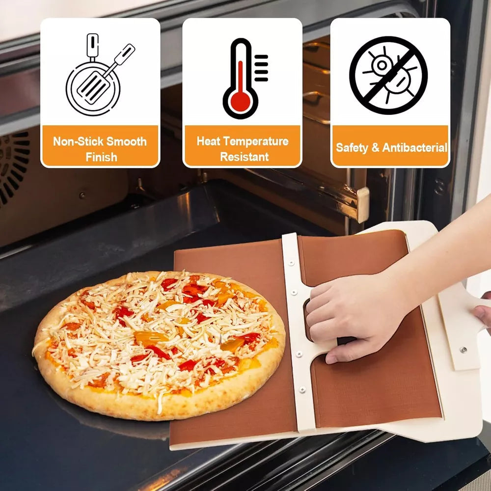 Premium Pizza Transfer Board with Ergonomic Handle