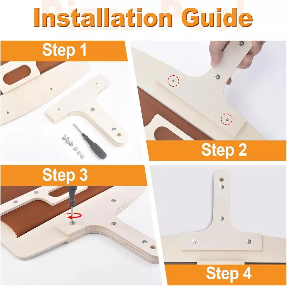 Premium Pizza Transfer Board with Ergonomic Handle