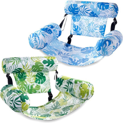 Inflatable Pool Float Chair with Adjustable Backrest – Lightweight Comfort