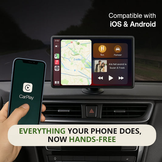 Wireless CarPlay and Android Auto Adapter with HD Touchscreen for Cars