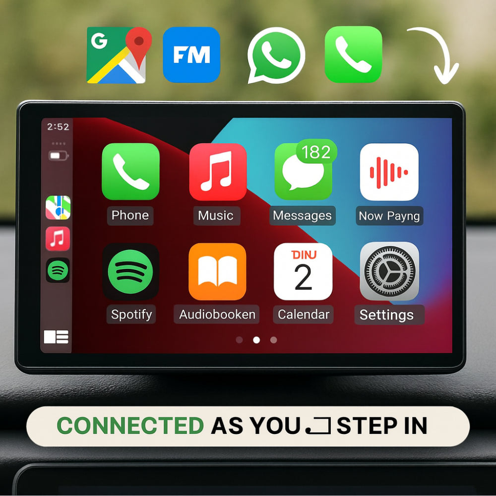 Wireless CarPlay and Android Auto Adapter with HD Touchscreen for Cars