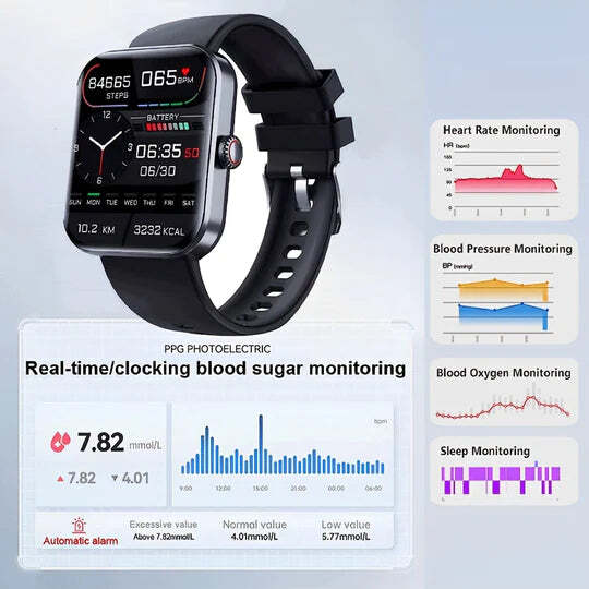 Lightweight Fitness Tracker Watch with Sleep Monitoring for Daily Health
