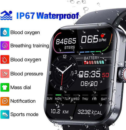 Lightweight Fitness Tracker Watch with Sleep Monitoring for Daily Health