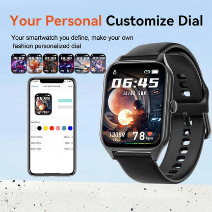 Lightweight Fitness Tracker Watch with Sleep Monitoring for Daily Health