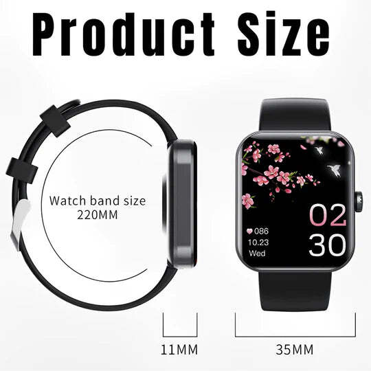 Lightweight Fitness Tracker Watch with Sleep Monitoring for Daily Health