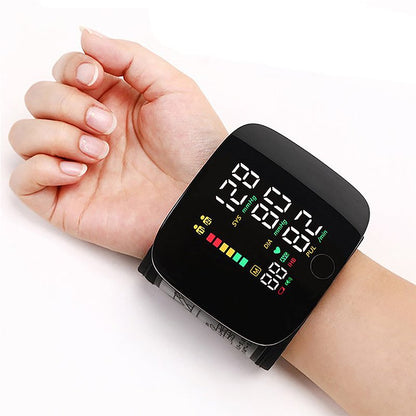 Blood Pressure Monitor with Voice Alerts & LCD Display - Portable Health Tracker