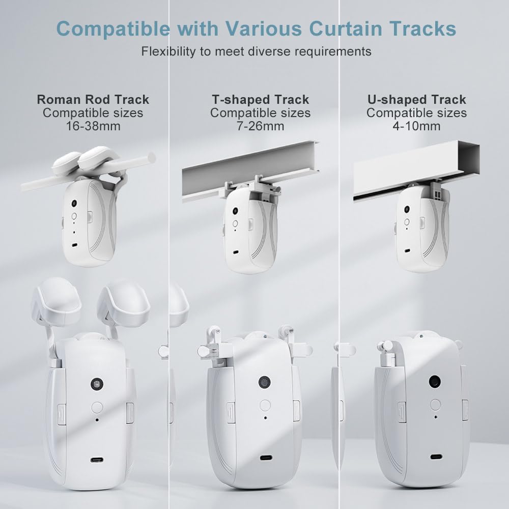 Motorized Curtain Opener for Smart Homes – Bluetooth Control, Silent Functionality