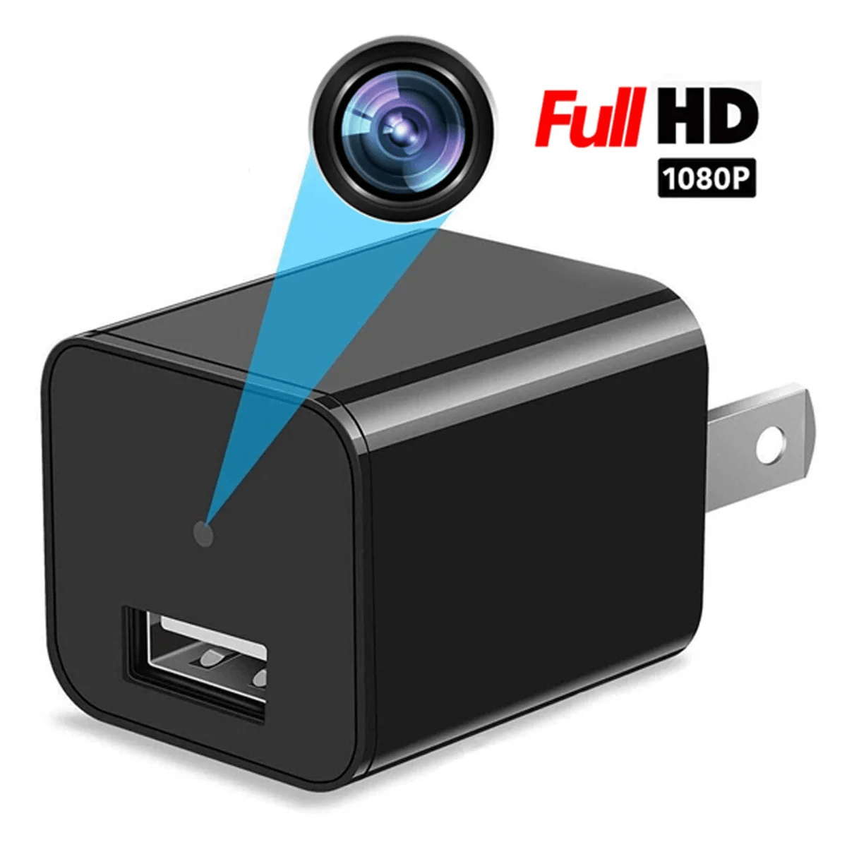 USB Wall Charger Security Camera - 1080P HD Video Streaming for Home Use