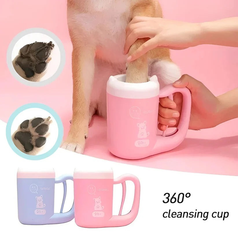 Paw Cleaning Cup with 360° Soft Bristles for Easy Outdoor Use