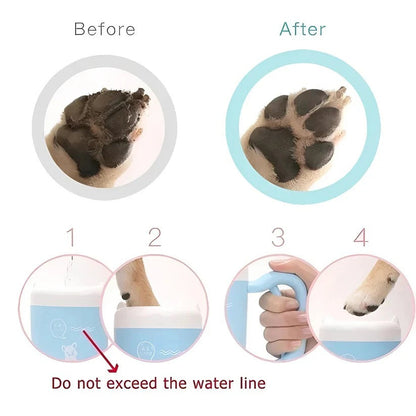 Paw Cleaning Cup with 360° Soft Bristles for Easy Outdoor Use