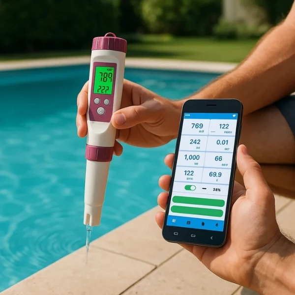 Digital Salinity Meter for Pools – 7-in-1 Water Quality Tester with Bluetooth