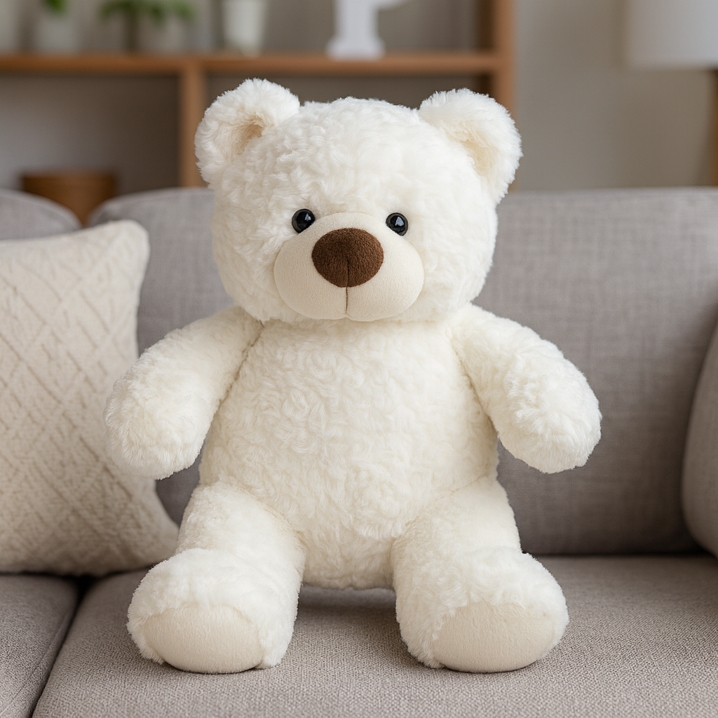 Plush Toy of a Snowy Bear for Cozy Snuggles
