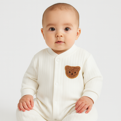 Baby Overall with Soft Ribbed Fabric
