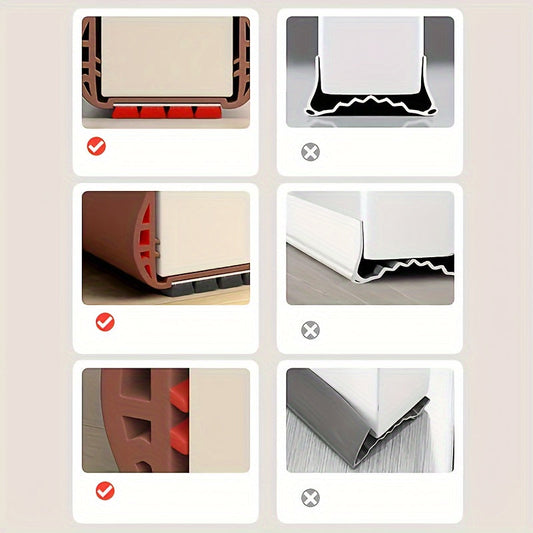 Adjustable Door Draft Stopper with Insulation for Year-Round Use