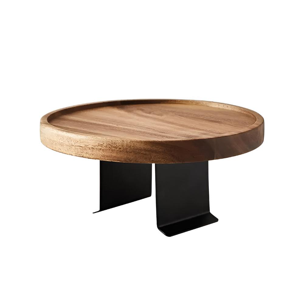 Adjustable Clip-On Table for Sofa Arm – Sturdy Walnut Finish