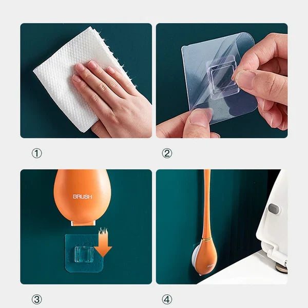 Effortless Clean Toilet Brush with Quick-Dry Silicone Design