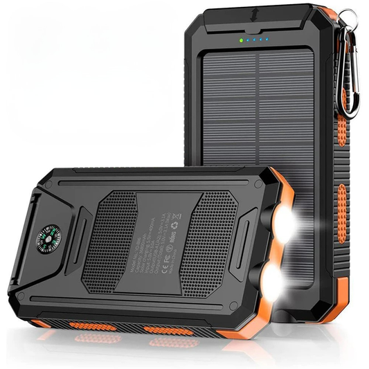 20000mAh Solar Battery Pack with LED Light for Camping and Travel