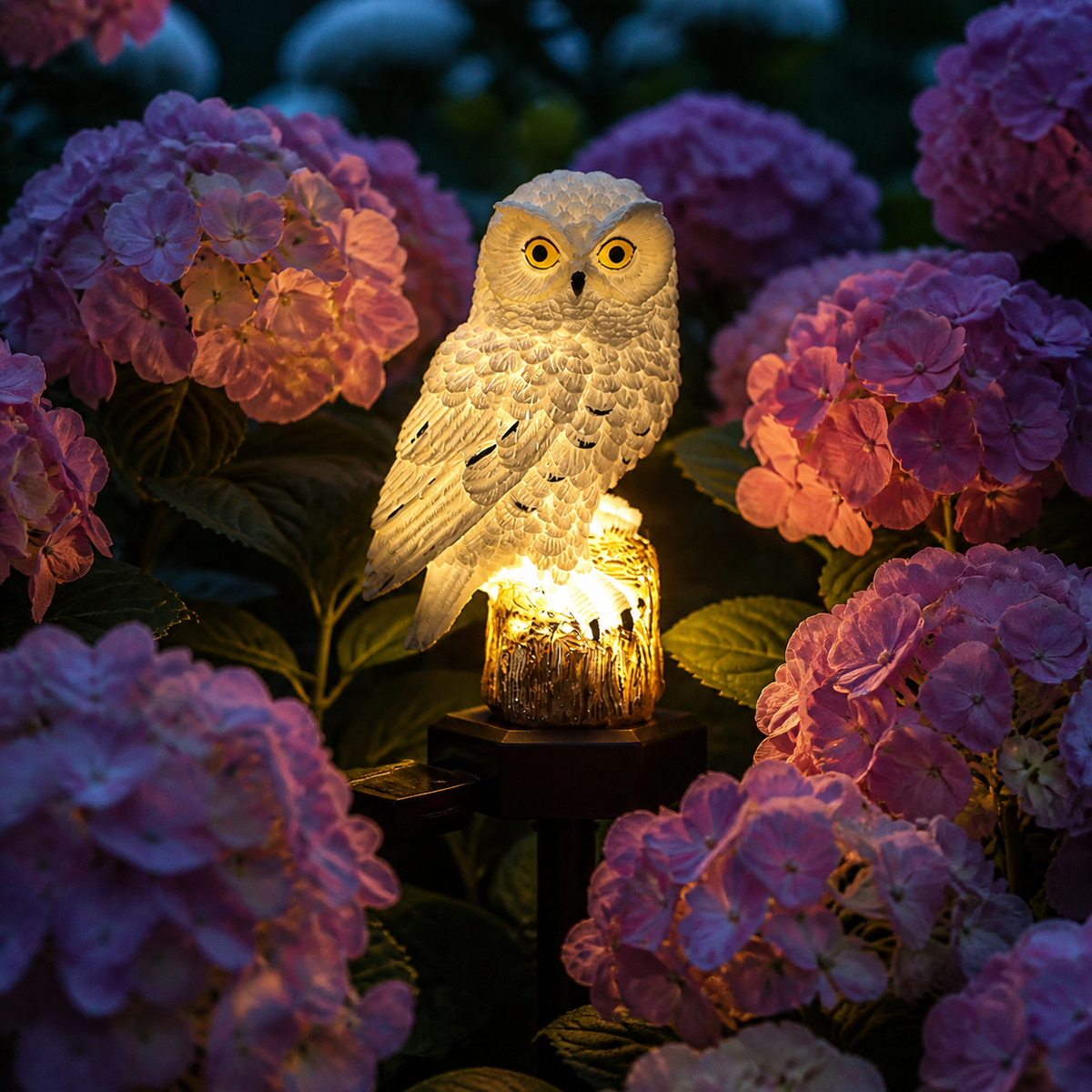 Owl Shaped Solar Outdoor Light with Automatic Sensor for Garden Decoration