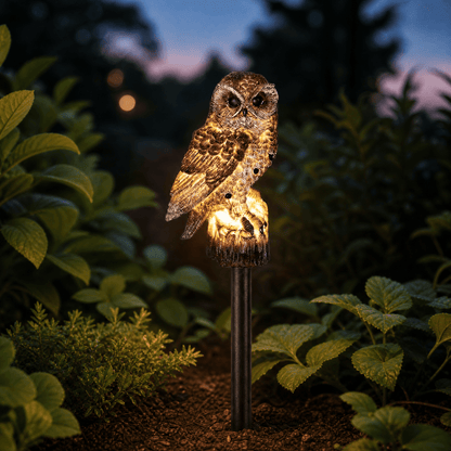 Owl Shaped Solar Outdoor Light with Automatic Sensor for Garden Decoration