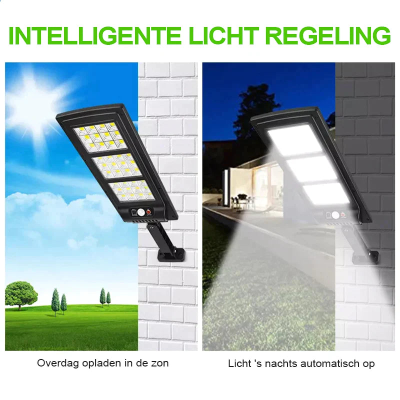 LED Solar Motion Sensor Light with Remote Control – Wireless Outdoor Safety
