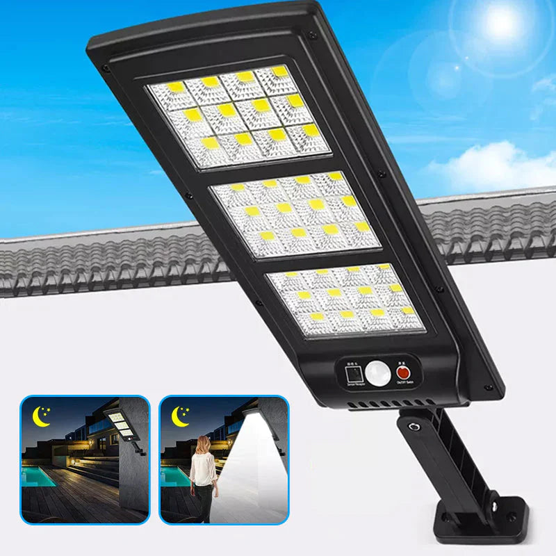 LED Solar Motion Sensor Light with Remote Control – Wireless Outdoor Safety