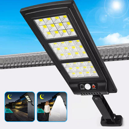 LED Solar Motion Sensor Light with Remote Control – Wireless Outdoor Safety