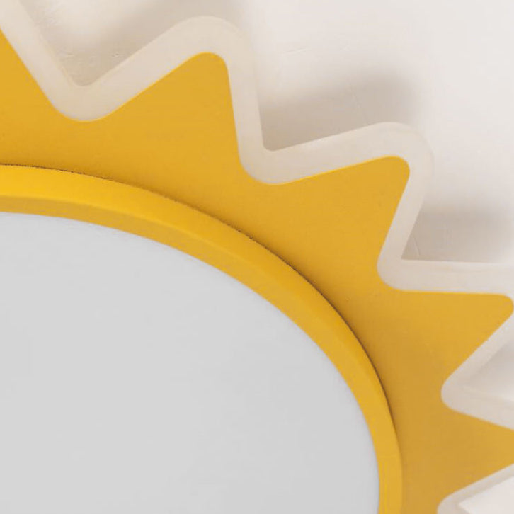 Cheerful Cartoon Sun Ceiling Light Fixture – Flush Mount Design