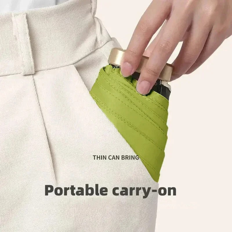 Compact Travel Umbrella with UV Shielding and Wind Resistance