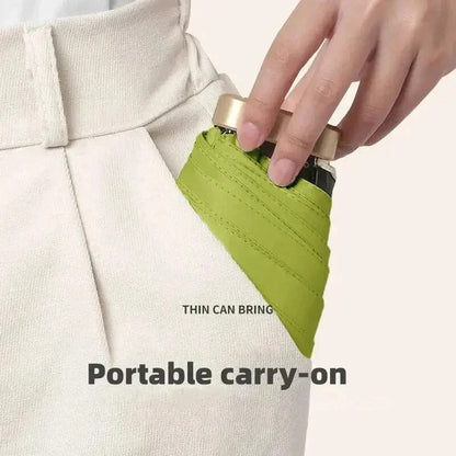Compact Travel Umbrella with UV Shielding and Wind Resistance