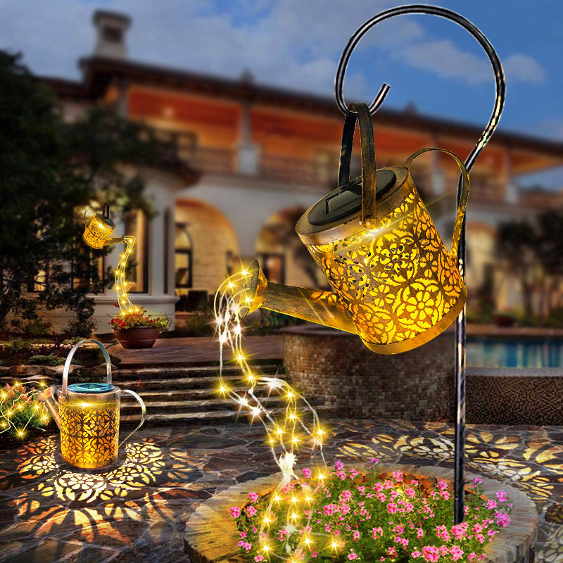 Solar-Powered LED Lantern for Garden in Moroccan Style